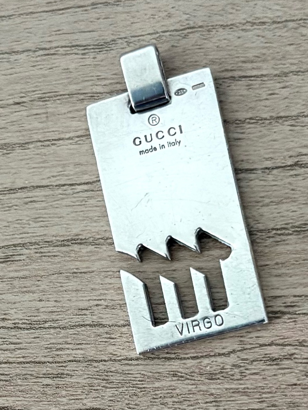 Gucci Y2k Sterling Silver Virgo Zodiac Pendant